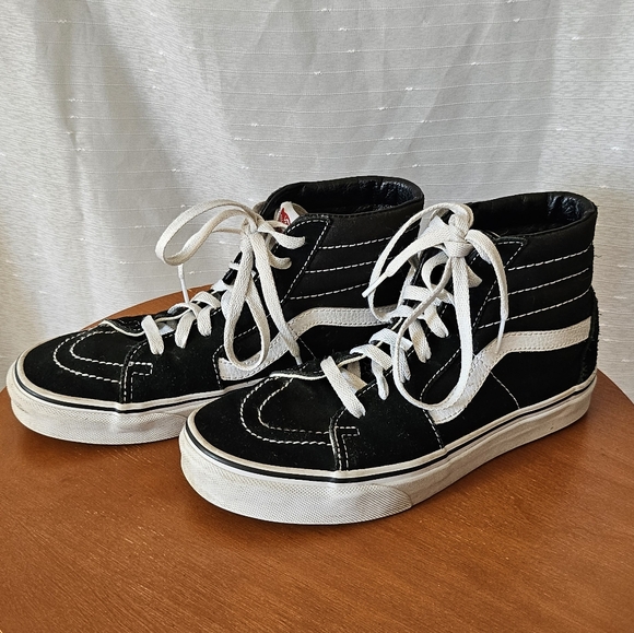 Vans Classic Black and White High-Tops Unisex Size Womens 7.5 Men  6 - Picture 1 of 8